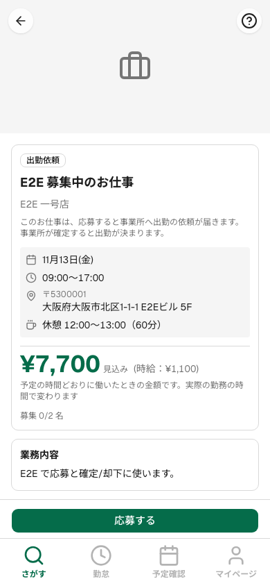 お仕事の詳細